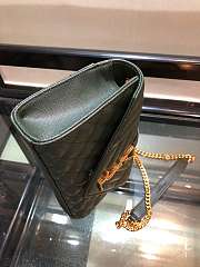 Forubags YSL green caviar Leather Small envelope bag 21x13x6cm - 6