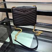 SAINT LAURENT SULPICE SMALL IN BLACK MATELASSÉ LAMBSKIN MONOGRAM BAG - 6