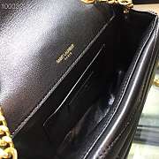 SAINT LAURENT SULPICE SMALL IN BLACK MATELASSÉ LAMBSKIN MONOGRAM BAG - 3