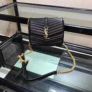 SAINT LAURENT SULPICE SMALL IN BLACK MATELASSÉ LAMBSKIN MONOGRAM BAG - 4