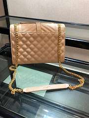 Forubags Saint Laurent Cavair Calfskin Chain Bag In Beige With Gold Hardware 24*17.5*7cm - 3