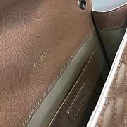 Forubags Saint Laurent Cavair Calfskin Chain Bag In Beige With Silver Hardware 24*17.5*7cm - 2