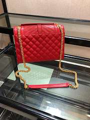 Forubags Saint Laurent Cavair Calfskin Chain Bag In Red With Gold Hardware 24*17.5*7cm - 3