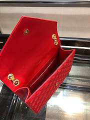 Forubags Saint Laurent Cavair Calfskin Chain Bag In Red With Gold Hardware 24*17.5*7cm - 4