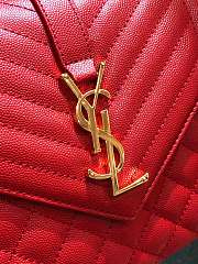 Forubags Saint Laurent Cavair Calfskin Chain Bag In Red With Gold Hardware 24*17.5*7cm - 6