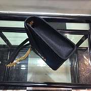 YSL COLLEGE LARGE BAG IN GRAIN BLACK LEATHER GOLD HARDWARE 31*22*7.5CM - 6