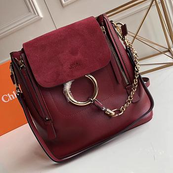 Forubags Chloe Faye Backpack In Burgundy 22*25*13cm