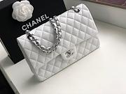 Forubags Chanel Black Flap lambskin leather with silver hardware 25cm - 1