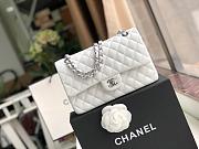 Forubags Chanel Black Flap lambskin leather with silver hardware 25cm - 3