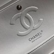 Forubags Chanel Black Flap lambskin leather with silver hardware 25cm - 2