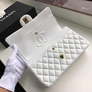 Forubags Chanel white Flap lambskin leather with gold hardware 25cm - 5