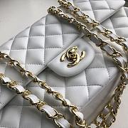 Forubags Chanel white Flap lambskin leather with gold hardware 25cm - 4