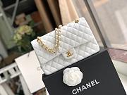 Forubags Chanel white Flap lambskin leather with gold hardware 25cm - 3