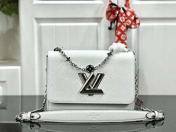 LOUIS VUITTON TWIST MM WHITE 23.0 X 17.0 X 9.5 Cm