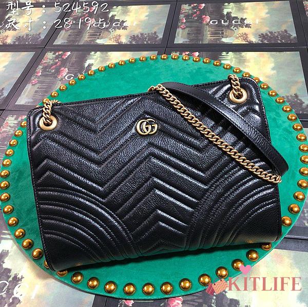 Gucci GG Marmont matelassé medium shoulder bag Style ‎524592 0OLBT 1000 - 1