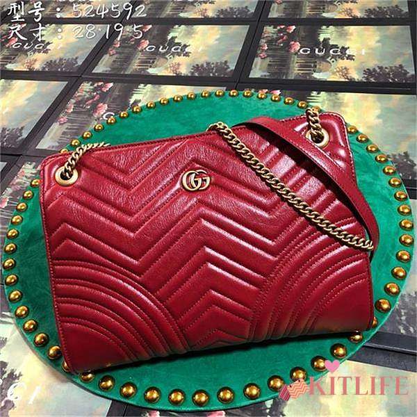 Gucci GG Marmont matelassé medium shoulder bag Style ‎524592 red - 1