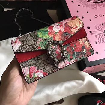 Gucci Dionysus GG Blooms Super Mini Bag Style ‎476432 red