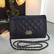 Forubags Chanel Boy Woc Black Caviar Leather In Gold & Silver Hardware - 1