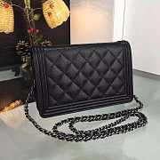 Forubags Chanel Boy Woc Black Caviar Leather In Gold & Silver Hardware - 4