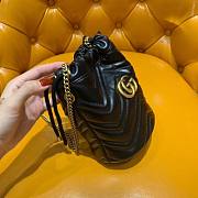 Gucci Marmont Mini Black Bucket  - 5