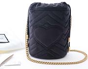 Gucci GG Marmont Mini Bucket Bag,Black, Velvet - 6