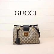 Gucci Padlock small GG bees shoulder bag Style ‎498156 9F26G 8319 - 1