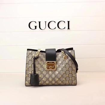 Gucci Padlock small GG bees shoulder bag Style ‎498156 9F26G 8319