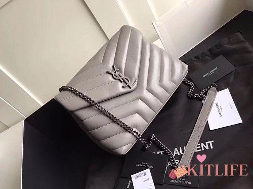 FORUBAGS YSL LOULOU GREY 24cm x 17cm x 9cm - 1