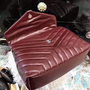 KITLIFE YSL MEDIUM BURGUNDY LOULOU GOLD AND SILVER HARDWARE - 32-22-11cm - 3