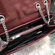 KITLIFE YSL MEDIUM BURGUNDY LOULOU GOLD AND SILVER HARDWARE - 32-22-11cm - 6