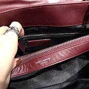 KITLIFE YSL MEDIUM BURGUNDY LOULOU GOLD AND SILVER HARDWARE - 32-22-11cm - 4