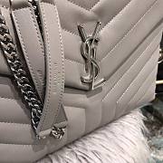 KITLIFE YSL LOULOU MEDIUM GREY LOULOU GOLD AND SILVER HARDWARE - 32-22-11cm - 6