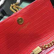 YSL KATE MONOGRAM WITH GOLD TASSEL IN CROCODILE EMBOSSED 17CM - 4