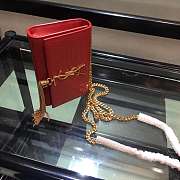 YSL KATE MONOGRAM WITH GOLD TASSEL IN CROCODILE EMBOSSED 17CM - 5