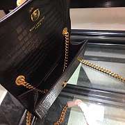 YSL KATE MONOGRAM WITH GOLD TASSEL IN CROCODILE EMBOSSED BLAK 17CM - 6