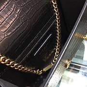 YSL KATE MONOGRAM WITH GOLD TASSEL IN CROCODILE EMBOSSED BLAK 17CM - 4