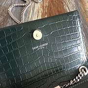  YSL KATE MONOGRAM WITH GOLD TASSEL IN CROCODILE EMBOSSED BAG 17CM - 3