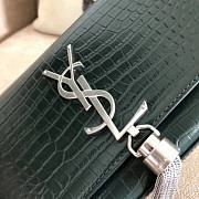  YSL KATE MONOGRAM WITH GOLD TASSEL IN CROCODILE EMBOSSED BAG 17CM - 2