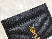 YSL Card Holder Caviar Leather Gold Hardware - 5