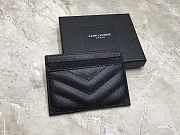 YSL Card Holder Black Caviar Leather Gun Black Hardware - 4