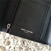 YSL Black Caviar Wallet with Silver hardware - 3