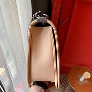 Chanel Boy Bag In Beige Caviar Leather With Retro Silver Hardware 30cm - 2