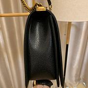 Chanel Boy Bag In Black Caviar Leather With Retro Gold Hardware 30cm - 6