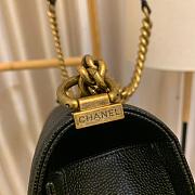 Chanel Boy Bag In Black Caviar Leather With Retro Gold Hardware 28cm - 6