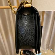 Chanel Boy Bag In Black Caviar Leather With Retro Gold Hardware 28cm - 5