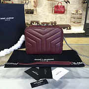 YSL TOY MONOGRAM IN BURGUNDY 17cm x 4cm x 12cm - 1