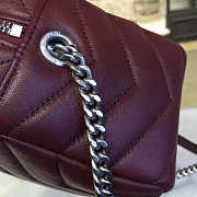 YSL TOY MONOGRAM IN BURGUNDY 17cm x 4cm x 12cm - 3