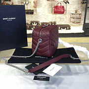 YSL TOY MONOGRAM IN BURGUNDY 17cm x 4cm x 12cm - 4