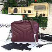 YSL TOY MONOGRAM IN BURGUNDY 21cm x 15cm x 12cm - 1