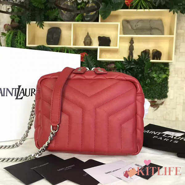 YSL TOY MONOGRAM IN Red 21cm x 15cm x 12cm - 1